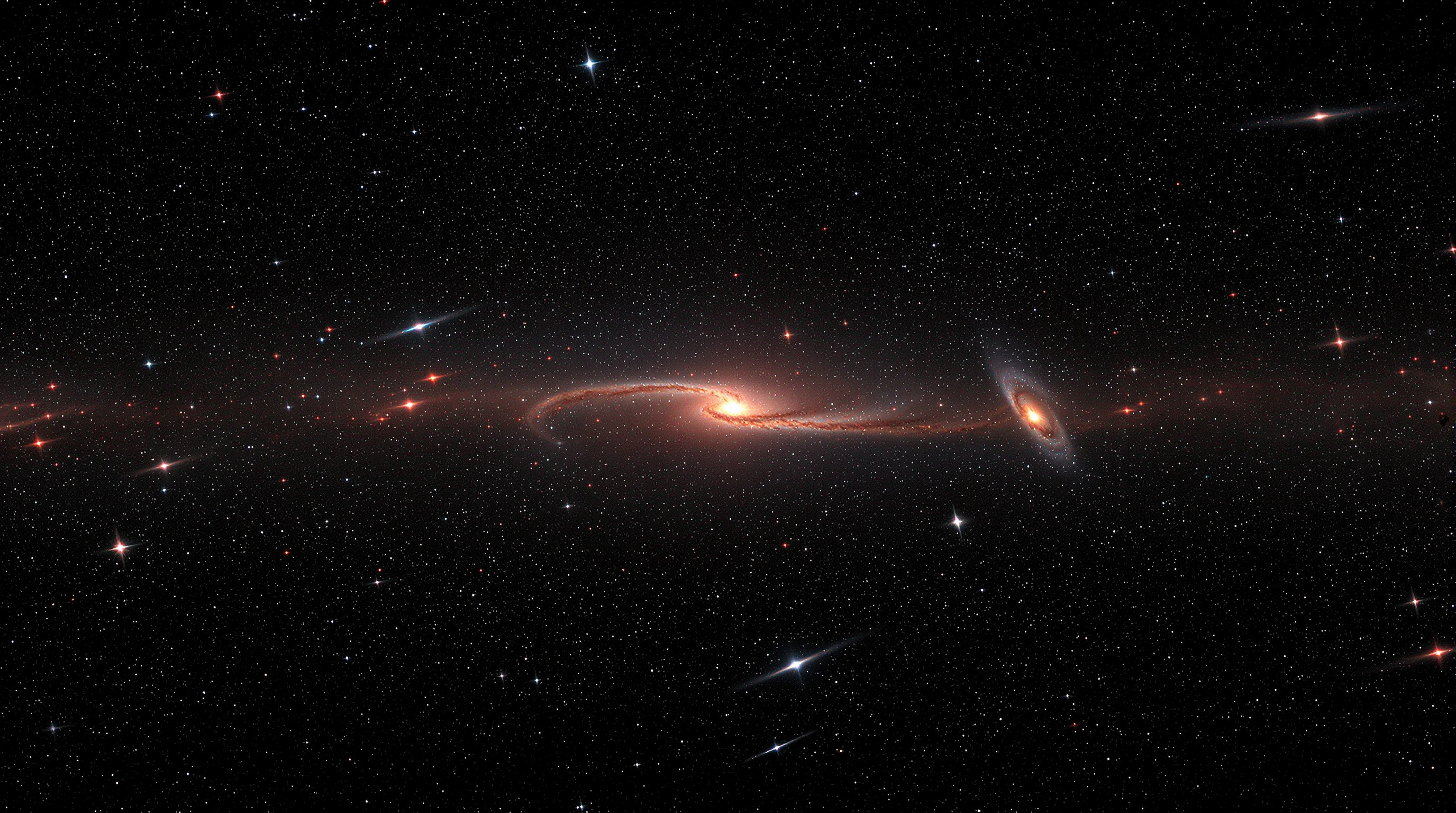 Distant galaxies billions of light-years away