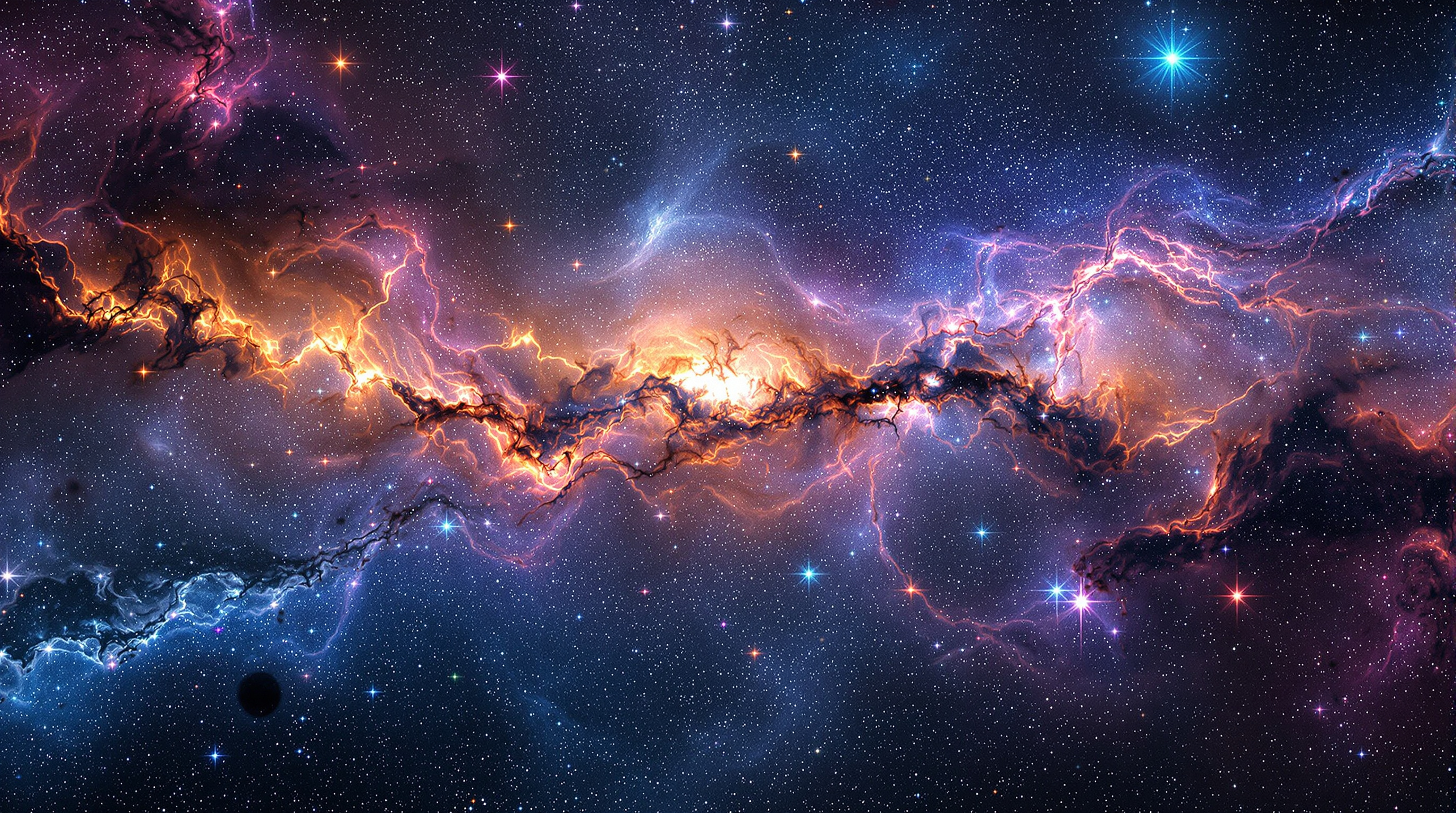 Large-scale structure of the universe showing cosmic web